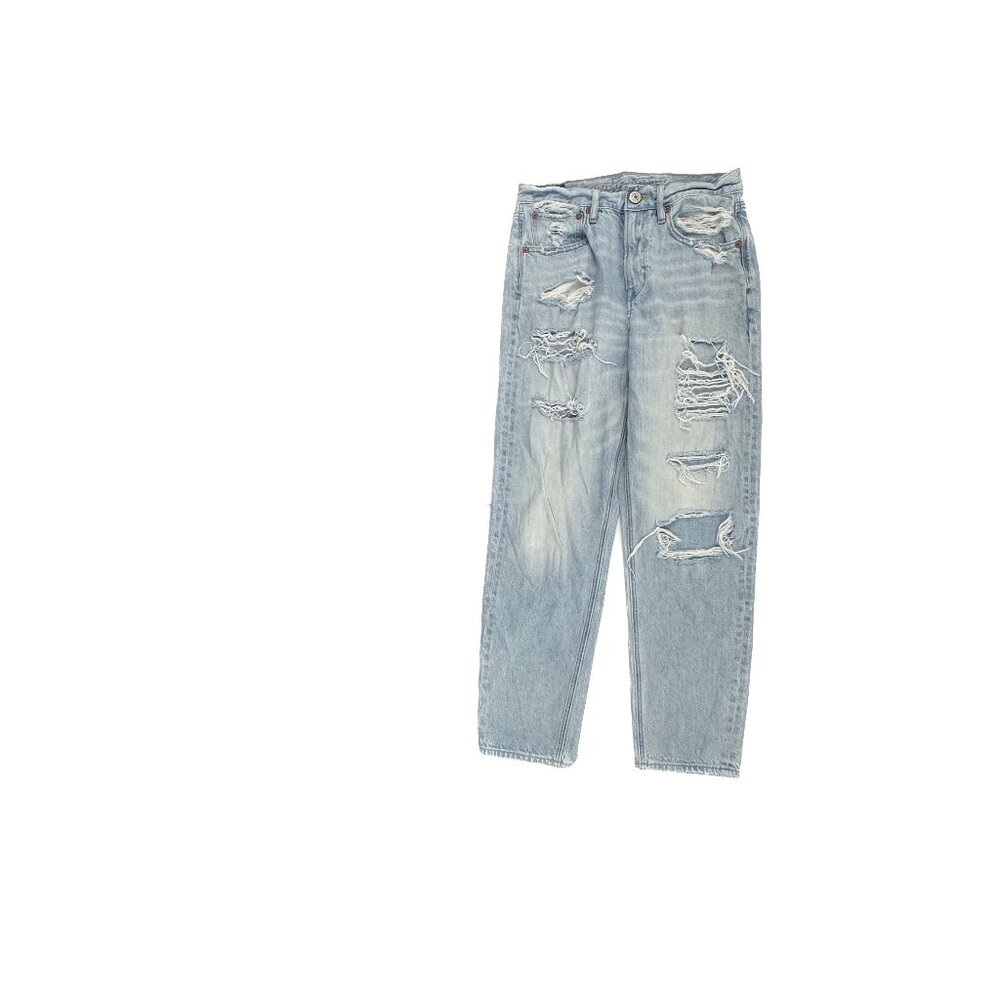 American Eagle 90s Slim Boyfriend Women Size 2 Light Blue Distressed Jeans